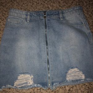 Mini jean skirt